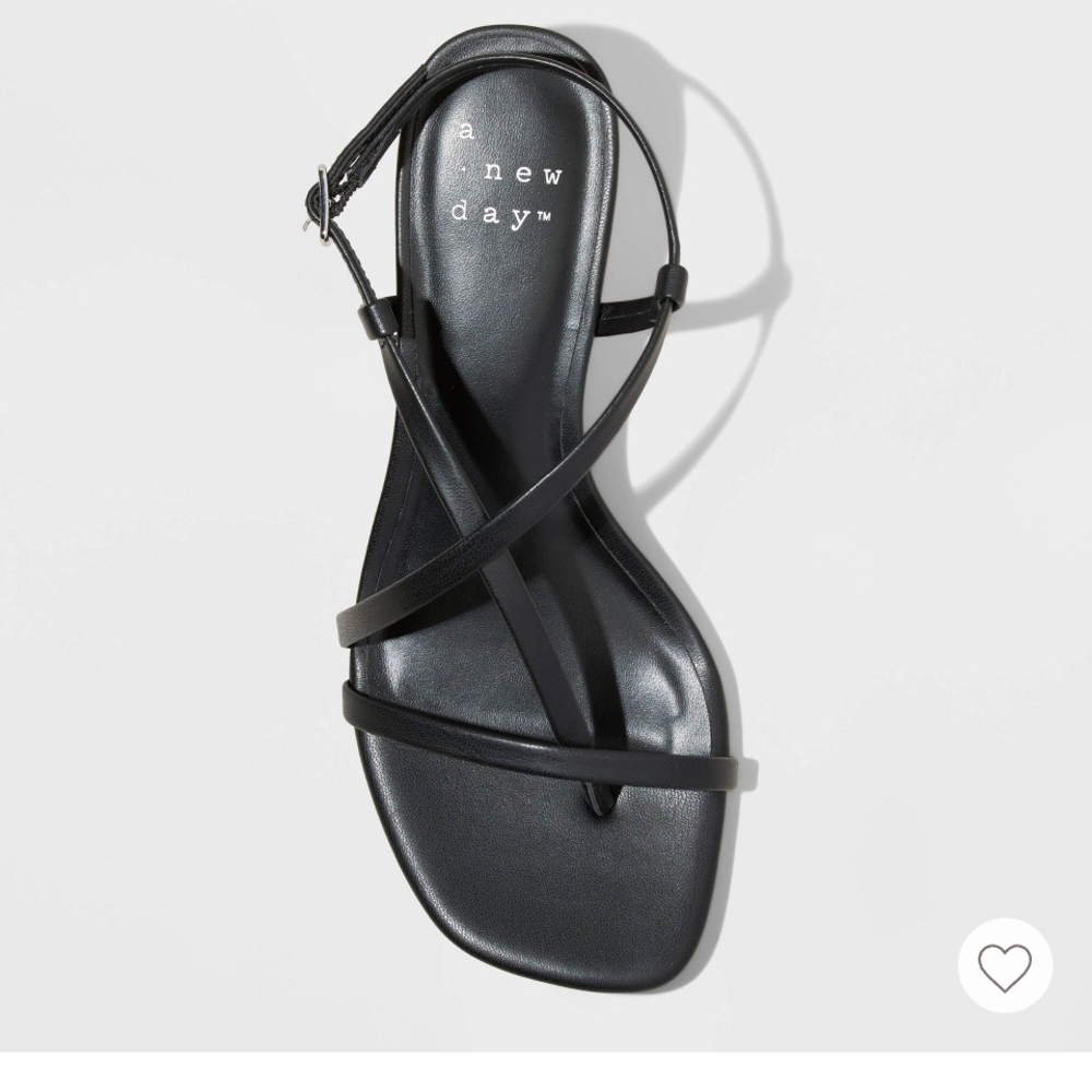 NIB A New Day Women's Elegant Black Sandals 8.5 Strappy